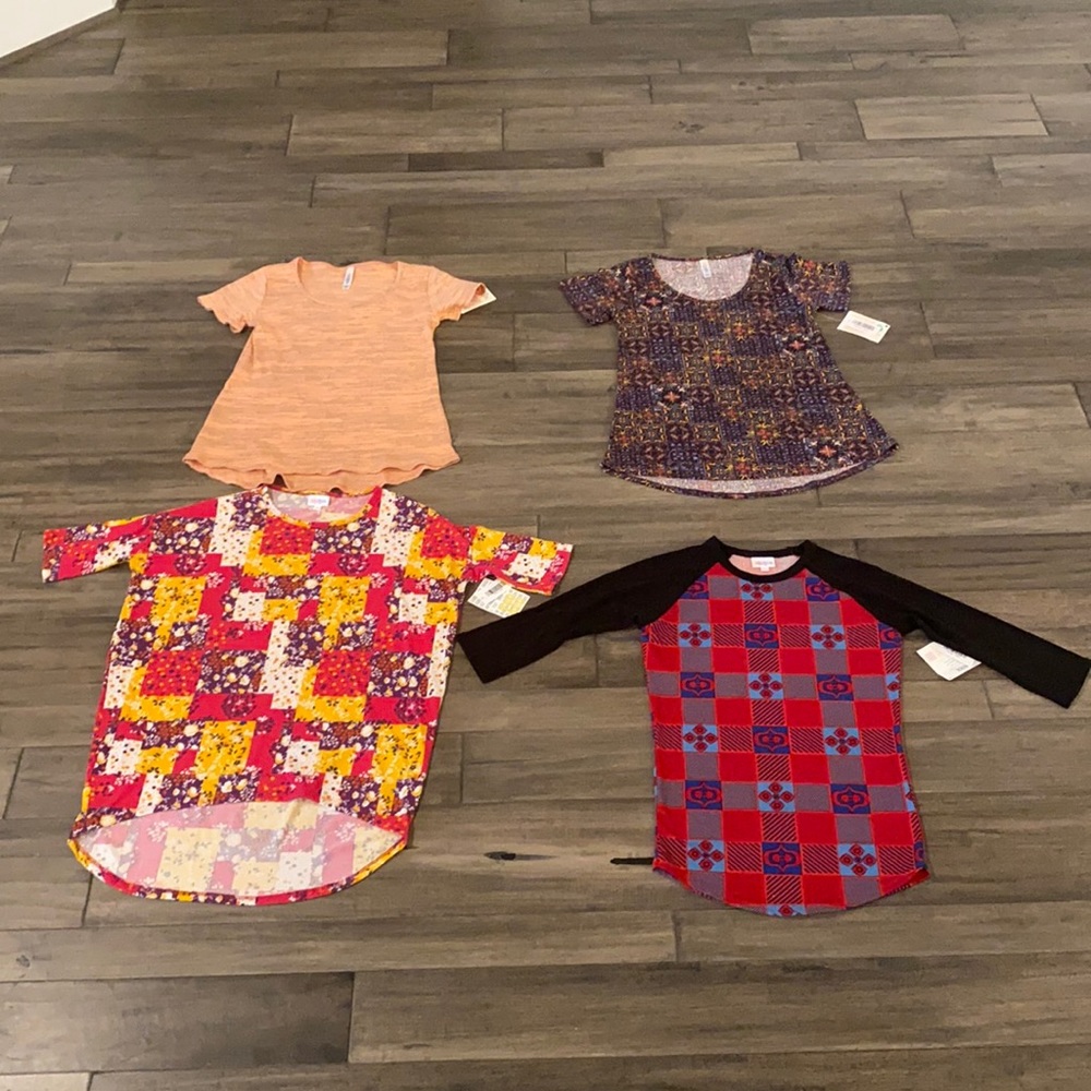 🚨4/$20‎ LulaRoe Set of 4 Tops Size XXS